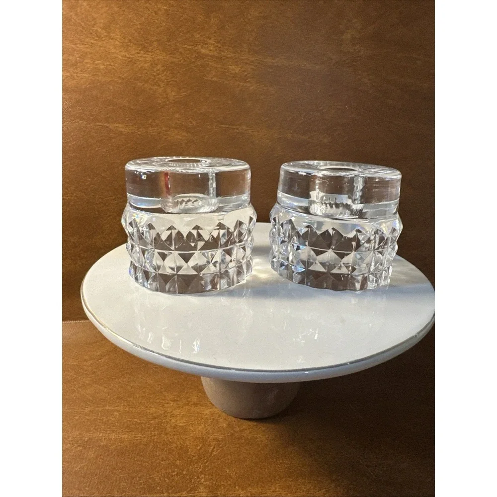 Vtg Orrefors crystal candle holder Ingeorg Lundin swedish 